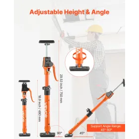 VEVOR Cabinet Jack Support Pole, 2-Pack, 48-75 cm Steel Telescopic Quick Support Rod, Adjustable 3rd Hand System up to 100 kg Ca