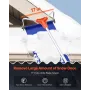 VEVOR Snow Roof Rake, 27cm Aluminum Blade, 1.25-5.24 m Adjustable Roof Snow Scraper with Wheels & Slide, Lightweight Snows Remov