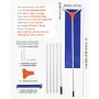 Snow Roof Rake, 27cm Aluminum Blade, 1.25-5.24 m Adjustable Roof Snow Scraper with Wheels & Slide, Lightweight Snows Removal Too