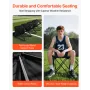 Portable Folding Bench, 4 Seat Foldable Soccer Bench with Side Pockets and Carrying Bag, Lightweight Sideline Seating with Back 