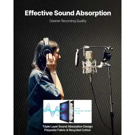 VEVOR 2 Pack Sound Dampening Blankets, 2438 x 2032 mm, Extra Large Soundproof Blanket with Grommets, Studio Grommeted Blanket wi