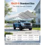 Carport Udskiftning Canopy, 3 x 6 m Drikkegarage telt Top Tarp