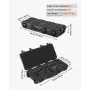 Hard Rifle Case, Lockable Rifle Case with 4 Layers Pre-cut Foams, 914 mm Gun Storage with Wheels, IP67 Waterproof & Dustproof Pi