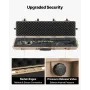 Hard Rifle Case, Lockable Rifle Case with Pre-cut Foams, 1270 mm Movable Gun Storage with Wheels, IP67 Waterproof & Dustproof Pi