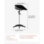Portable Shampoo Bowl, Shampoo Sink with Adjustable Height & Angle, Salon Hair Wash Sink with Drain Hose and Star-Shaped Support