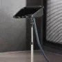 Portable Shampoo Bowl, Shampoo Sink with Adjustable Height & Angle, Salon Hair Wash Sink with Drain Hose and Star-Shaped Support