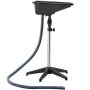 Portable Shampoo Bowl, Shampoo Sink with Adjustable Height & Angle, Salon Hair Wash Sink with Drain Hose and Star-Shaped Support