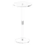 VEVOR Acrylic Drink Table, Clear End Table Round Top with Solid Post, Modern Acrylic Cake Table Stand, Transparent Side Desk for