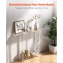 VEVOR Acrylic Console Table, 2 Tiers Narrow Side Desk with Bottom Open Storage, Modern Rectangle Acrylic End Table, Transparent 