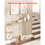 VEVOR Acrylic Console Table, 2 Tiers Narrow Side Desk with Bottom Open Storage, Modern Rectangle Acrylic End Table, Transparent 
