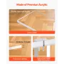 Acrylic Console Table, 2 Tiers Narrow Side Desk with Bottom Open Storage, Modern Rectangle Acrylic End Table, Transparent Entry 