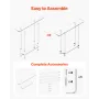 Acrylic Console Table, 2 Tiers Narrow Side Desk with Bottom Open Storage, Modern Rectangle Acrylic End Table, Transparent Entry 