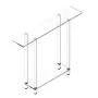 VEVOR Acrylic Console Table, 2 Tiers Narrow Side Desk with Bottom Open Storage, Modern Rectangle Acrylic End Table, Transparent 