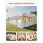 VEVOR 30 Pcs White Chair Covers, Polyester Spandex Chair Cover, Stretch Slipcovers for Wedding Party Dining Banquet Flat-Front C