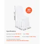 VEVOR 30 Pcs White Chair Covers, Polyester Spandex Chair Cover, Stretch Slipcovers for Wedding Party Dining Banquet Flat-Front C