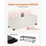Storage Ottoman Bench, Button-Tufted End of Bed Bench with Side Bags, Flip-up Upholstered Storage Chest with Metal Frame, Linen 