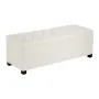 VEVOR Storage Ottoman Bench, Button-Tufted End of Bed Bench with Side Bags, Flip-up Upholstered Storage Chest with Metal Frame, 