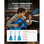 klassisk guitar, 780 mm, klassisk træ-guitar-startsæt til