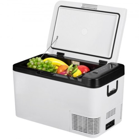 12 Volt Refrigerator, 22Qt, Dual Zone Car Fridge Freezer w/ App Control & Wheels, 12/24V DC & 100-240V AC Electric Compressor