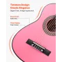 klassisk guitar, 780 mm, klassisk træ-guitar-startsæt til