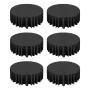 Black Round Tablecloths 6 Pack, 120 Inches in Diameter, Stain- & Wrinkle- Resistant, Machine Washable Table Clothes, Polyester F