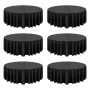 Black Round Tablecloths 6 Pack, 120 Inches in Diameter, Stain- & Wrinkle- Resistant, Machine Washable Table Clothes, Polyester F