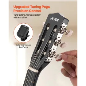 VEVOR Classical Guitar, 780 mm, Wood Classical Guitar Starter Kit for Beginners, with Nylon Strings, Gig Bag, Strap, Tuner, Extr