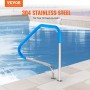 Pool Handrail 46 x 37 inch Stainless Steel (Pre-built) for Indoor/Outdoor