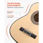 Classical Guitar, 780 mm, Wood Classical Guitar Starter Kit for Beginners, with Nylon Strings, Gig Bag, Strap, Tuner, Extra Stri