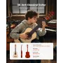 Classical Guitar, 780 mm, Wood Classical Guitar Starter Kit for Beginners, with Nylon Strings, Gig Bag, Strap, Tuner, Extra Stri