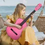 Classical Guitar, 960 mm, Wood Classical Guitar Starter Kit for Beginners, with Nylon Strings, Gig Bag, Strap, Tuner, Extra Stri