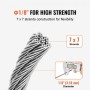 T316 Stainless Steel Cable 1/8" 7x7 Steel Wire Rope 1000 ft Cable Railing