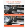 Ski & Snowboard Roof Rack, Carry up to 4 Pairs of Skis or 2 Snowboards, 2 PCS Aluminum Universal Car Roof Rack with Lock & Rubbe