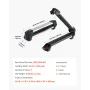 Ski & Snowboard Roof Rack, Carry up to 4 Pairs of Skis or 2 Snowboards, 2 PCS Aluminum Universal Car Roof Rack with Lock & Rubbe