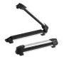 Ski & Snowboard Roof Rack, Carry up to 4 Pairs of Skis or 2 Snowboards, 2 PCS Aluminum Universal Car Roof Rack with Lock & Rubbe