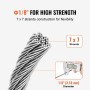 T316 Stainless Steel Cable 1/8" 7x7 Steel Wire Rope 1000 ft Cable Railing