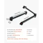 Ski & Snowboard Roof Rack, Carry up to 6 Pairs of Skis or 4 Snowboards, 2 PCS Aluminum Universal Car Roof Rack with Lock & Rubbe
