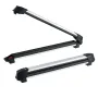 Ski & Snowboard Roof Rack, Carry up to 6 Pairs of Skis or 4 Snowboards, 2 PCS Aluminum Universal Car Roof Rack with Lock & Rubbe
