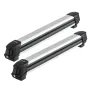 Ski & Snowboard Roof Rack, Carry up to 6 Pairs of Skis or 4 Snowboards, 2 PCS Aluminum Universal Car Roof Rack with Lock & Rubbe