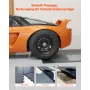 Male Garage Floors Transition Edge Kit, 12 Edges and 4 Corners, Sturdy PVC Interlocking Modular Garage Floor Edging Slip-resista