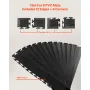 Male Garage Floors Transition Edge Kit, 12 Edges and 4 Corners, Sturdy PVC Interlocking Modular Garage Floor Edging Slip-resista