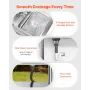 Stainless Steel Utility Sink, Free Standing Single Bowl Commercial Kitchen Sink with Drawer, Faucet and Hot & Cold Water Pipe, U