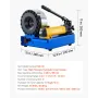 High Pressure Hydraulic Hose Crimper, Manual Hose Crimping Tool with 8 Dies & 6-28mm Crimping Range, Suitable for Low & High-Pre