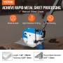 8" Manual Hand Plate Shear for Metal Sheet Processing, HS-8 Benchtop Cutter with Q235 Material, for Crafts Thick Steel Crafting,