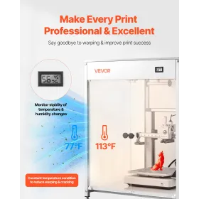 3D-printerkabinet med ventilation, støvtæt vandtæt