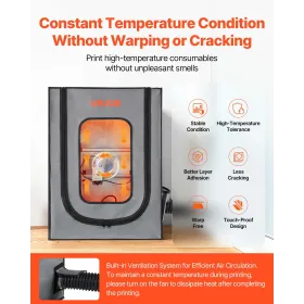 VEVOR 3D Printer Enclosure with Ventilation, Dustproof Waterproof Oxford Cloth Resin 3D Printer Tent, Constant Temperature Prote