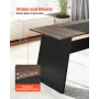 L-Shaped Executive Desk, Large Modern Office Table with Drawers and Storage Cabinet, Heavy Duty Wooden Executive Table, 158.7 KG
