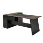 VEVOR L-Shaped Executive Desk, Large Modern Office Table with Drawers and Storage Cabinet, Heavy Duty Wooden Executive Table, 15