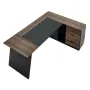 L-Shaped Executive Desk, Large Modern Office Table with Drawers and Storage Cabinet, Heavy Duty Wooden Executive Table, 158.7 KG