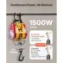 2-i-1 elektrisk hejsespil, 300 kg kapacitet, 1500 W bærbart